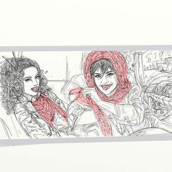 Two women in the car