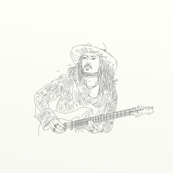 Musician with guitar