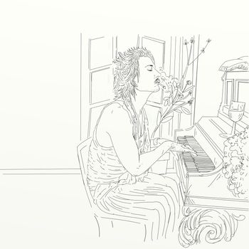 Boy playing the piano