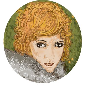 Portrait of sexy woman with short hair