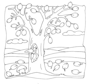 Tree with wood in the trunk