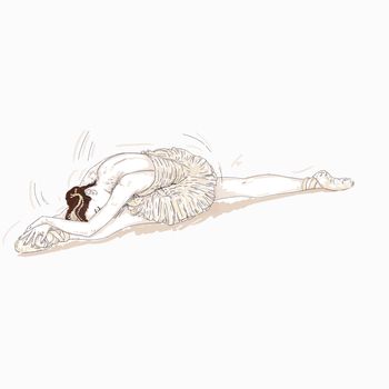 A ballerina that splits