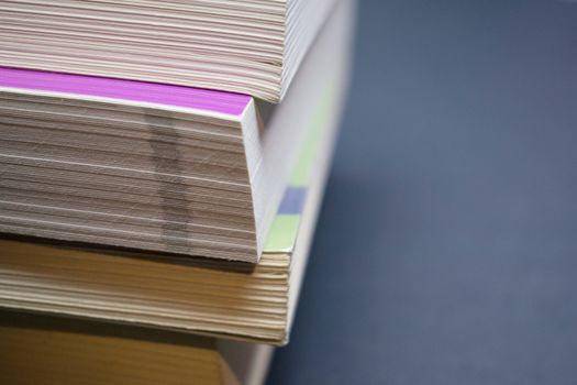 A background with a group of books close up