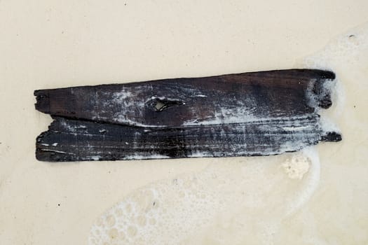 old wood board plank on a beach                               