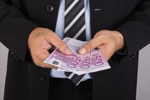 business people count money. financial concept.