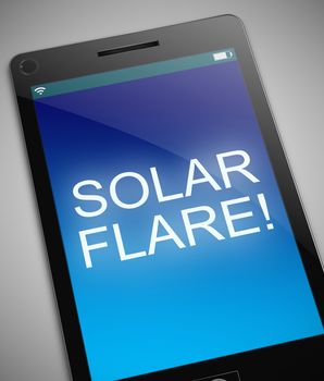 Illustration depicting a phone with a solar flare concept.