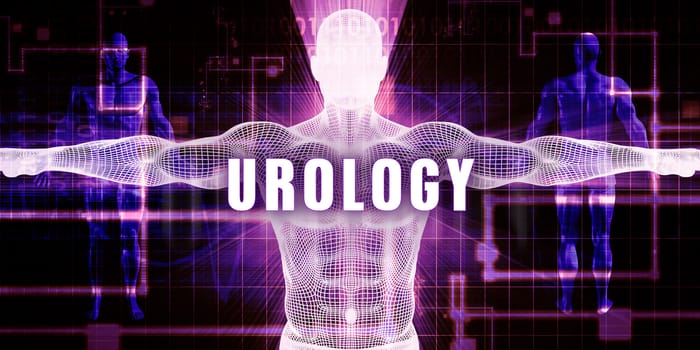 Urology as a Digital Technology Medical Concept Art