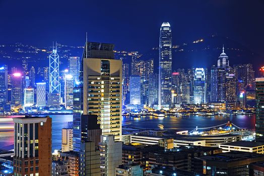 Hong Kong skyline at night