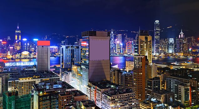 Hong Kong skyline at night