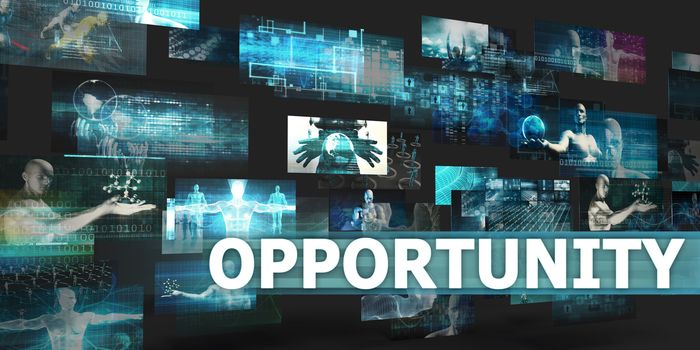 Opportunity Presentation Background with Technology Abstract Art