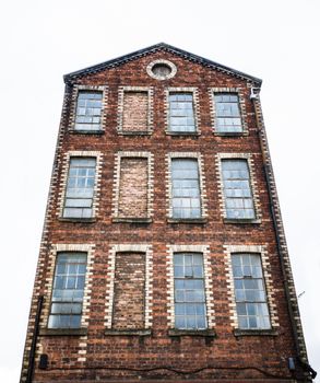 Vintage Red Brick Factory Building In Glasgow, Scotland