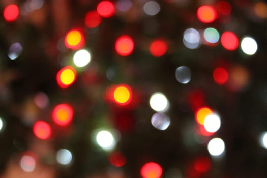 Abstract Bokeh Christmas circles of light