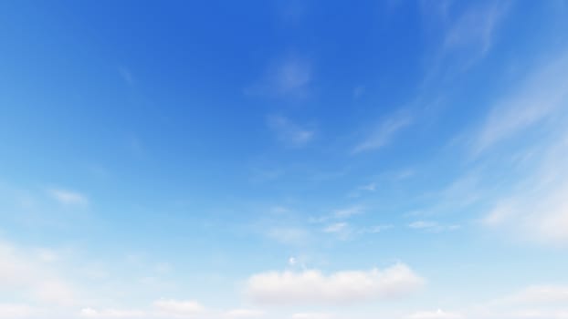 Cloudy blue sky abstract background, blue sky background with tiny clouds, 3d rendering

