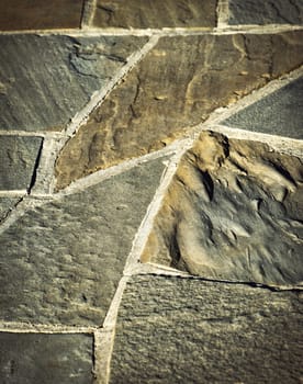 abstract background or texture detail stone paving with rubble stone