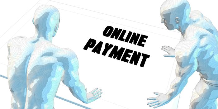 Online Payment Discussion and Business Meeting Concept Art