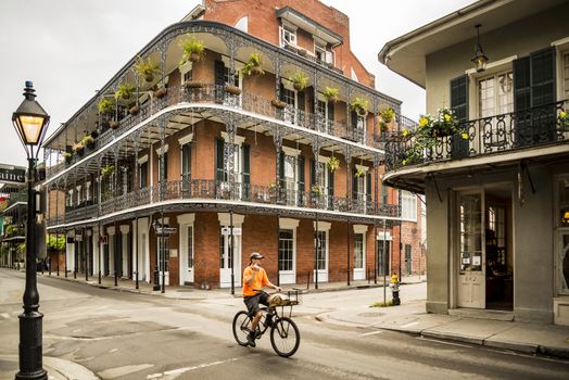 NEW ORLEANS, LA - OCTOBER 18:Historic house in the French Quarter on October 18, 2016 in New Orleans LA