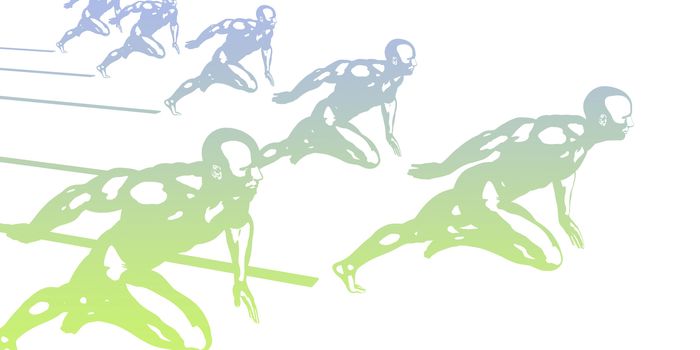 Sports Technology Abstract Concept Background as Art