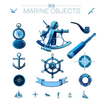 Blue marine objects.