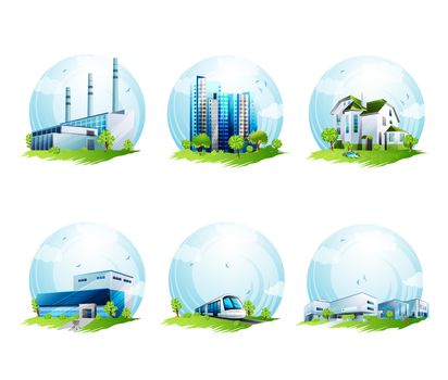 Crystal ball with ecology design elements.