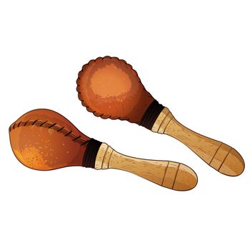 Isolated maracas illustration on a white background