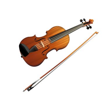 Isolated Violin illustration on a white background