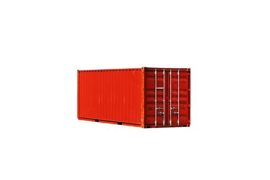 Red container isolated on white background.