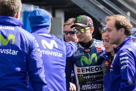 MELBOURNE, AUSTRALIA – OCTOBER 22: Jorge Lorenzo (ESP) riding the #99 Movistar Yamaha MotoGP's Yamaha during the 2016 Michelin Australian Motorcycle Grand Prix  at 2106 Michelin Australian Motorcycle Grand Prix , Australia on October 21 2016. Photo: Dave Hewison