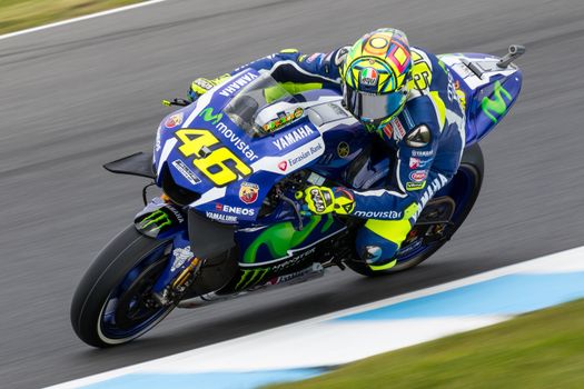 MELBOURNE, AUSTRALIA – OCTOBER 22: Valentino Rossi (ITA) riding the #46 Movistar Yamaha MotoGP's Yamaha during the 2016 Michelin Australian Motorcycle Grand Prix  at 2106 Michelin Australian Motorcycle Grand Prix , Australia on October 21 2016. Photo: Dave Hewison