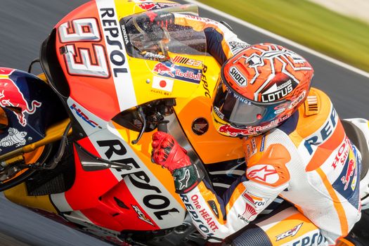 MELBOURNE, AUSTRALIA – OCTOBER 22: Marc Marquez (ESP) riding the #93 Repsol Honda Team's Honda during the 2016 Michelin Australian Motorcycle Grand Prix  at 2106 Michelin Australian Motorcycle Grand Prix , Australia on October 21 2016. Photo: Dave Hewison