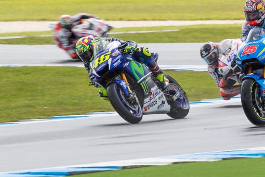 MELBOURNE, AUSTRALIA – OCTOBER 22: Valentino Rossi (ITA) riding the #46 Movistar Yamaha MotoGP's Yamaha during the 2016 Michelin Australian Motorcycle Grand Prix  at 2106 Michelin Australian Motorcycle Grand Prix , Australia on October 21 2016. Photo: Dave Hewison