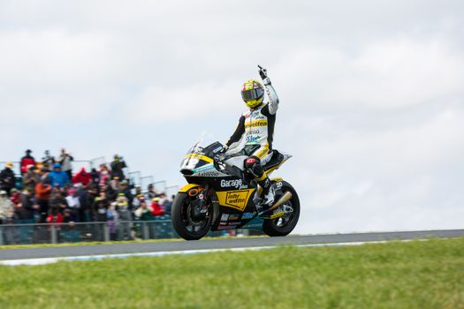 MELBOURNE, AUSTRALIA – OCTOBER 23: Lukey Heights during the 2016 Michelin Australian Motorcycle Grand Prix  at 2106 Michelin Australian Motorcycle Grand Prix , Australia on October 23 2016. Photo: Dave Hewison