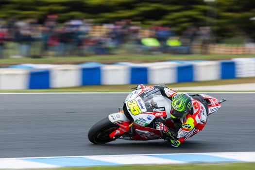 MELBOURNE, AUSTRALIA – OCTOBER 23: Cal Crutchlow (GBR) riding the #35 LCR Honda's Honda during the 2016 Michelin Australian Motorcycle Grand Prix  at 2106 Michelin Australian Motorcycle Grand Prix , Australia on October 23 2016. Photo: Dave Hewison