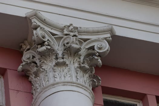 decorative column close up, old fashion style
