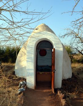 Camp huts hard serving of rooms in a hotel Tanzania