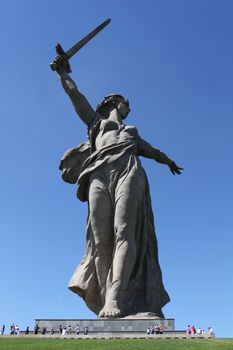 VOLGOGRAD, RUSSIA 28 August 2013 The Giant monument  the Motherland calls