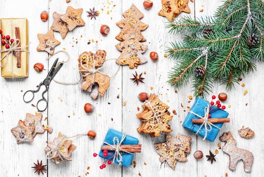 homemade Christmas cookies for the winter holidays