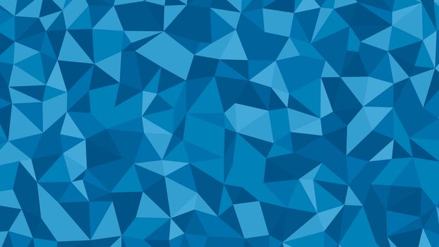 Abstract blue lowploly of many triangles background for use in design.