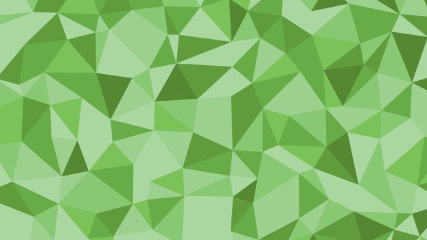 Abstract green lowploly of many triangles background for use in design.