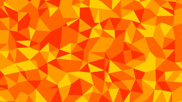 Abstract red orange lowploly of many triangles background for use in design.