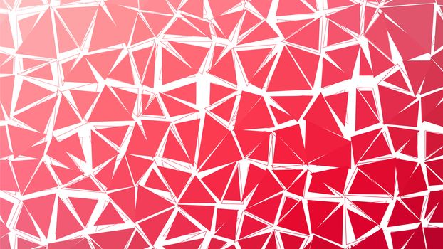 Abstract red gradient lowploly of many triangles background for use in design.