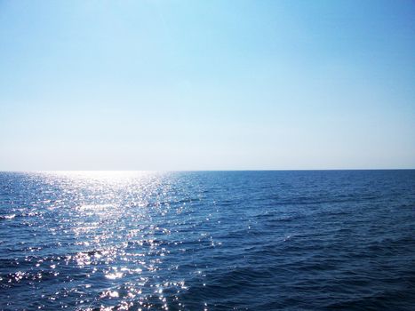 perfect  blue sky and water of ocean