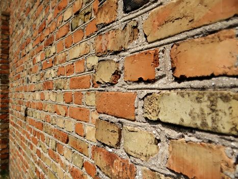 Photo of Texture of red brick wall background