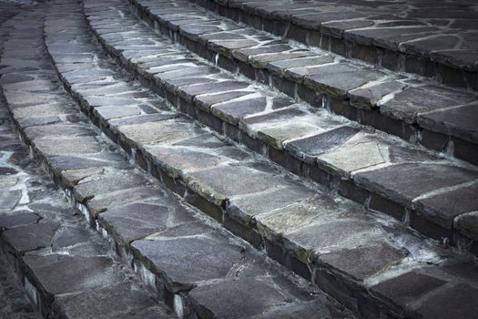 abstract background or texture Stone steps in a circle