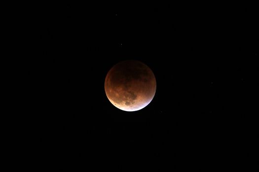 Partial after total lunar eclipse 2015, also known as blood moon, photographed sep 27th, 8-11 pm, in the mountains of Colombia at 3'560 mabsl, national park Cocuy.