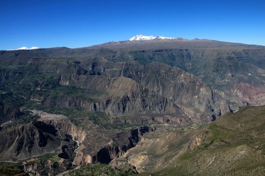 Cotahuasi Canyon Peru panoramic view, one of the deepest and most beautiful canyons in the world