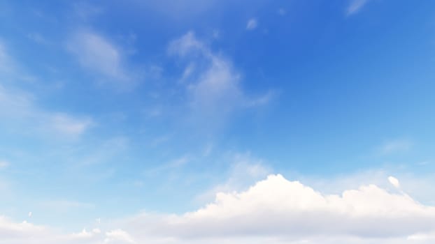 Cloudy blue sky abstract background, blue sky background with tiny clouds, 3d rendering

