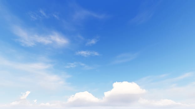 Cloudy blue sky abstract background, blue sky background with tiny clouds, 3d rendering

