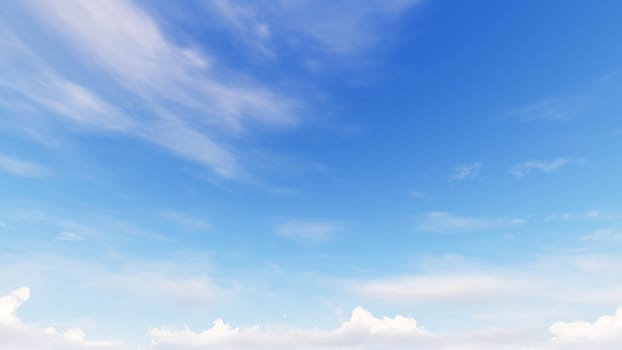 Cloudy blue sky abstract background, blue sky background with tiny clouds, 3d rendering

