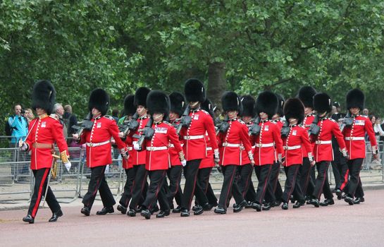 London, UK-July 06, soldier of the royal guard, July 06.2015 in London