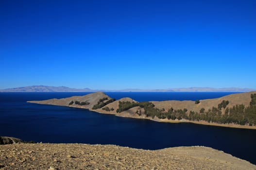 Island of the sun, Isla del Sol, Titicaca lake, Bolivia